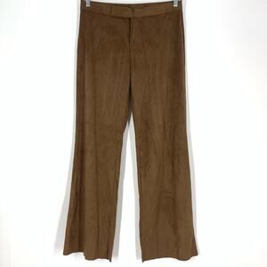 FAL Faux Suede Wide Leg Pants Size Medium
